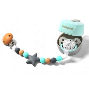 Silikónová retiazka na cumlík Baby Ono, béžová